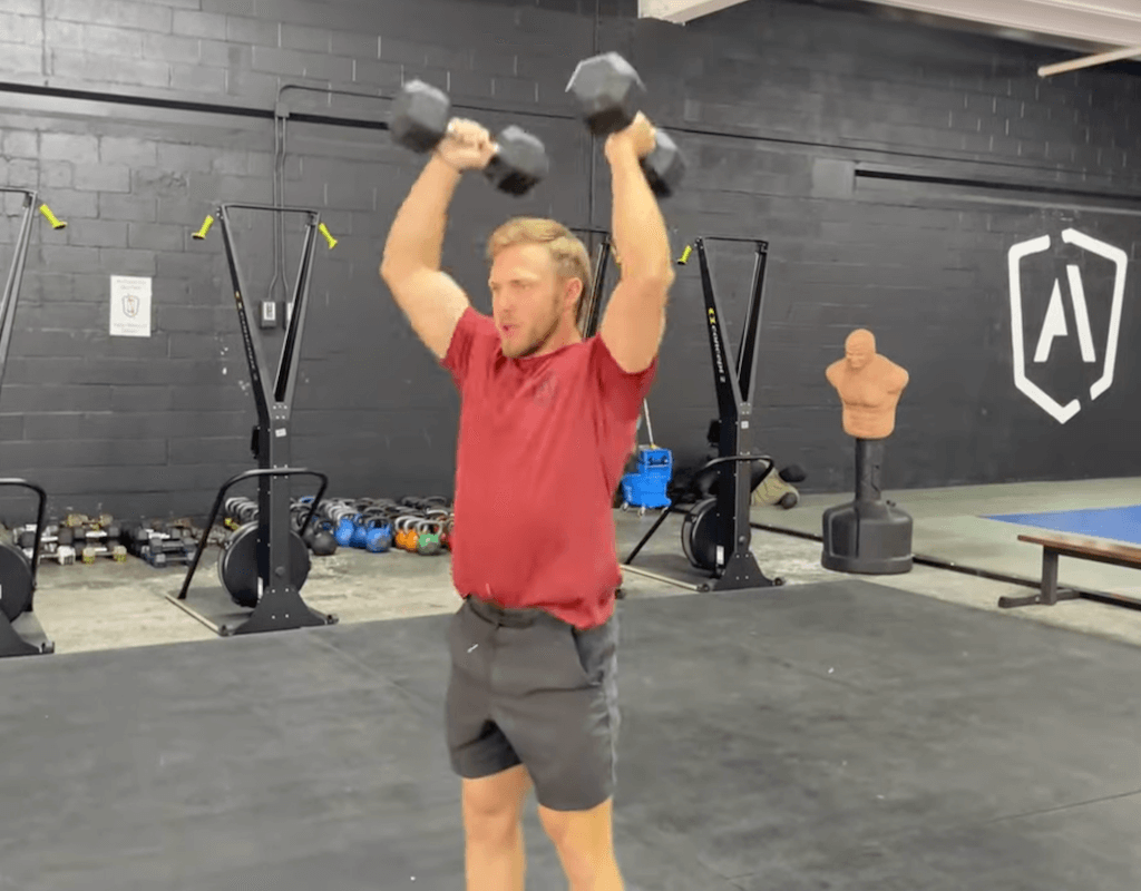 Featured image for “Dumbbell Clean and Press”